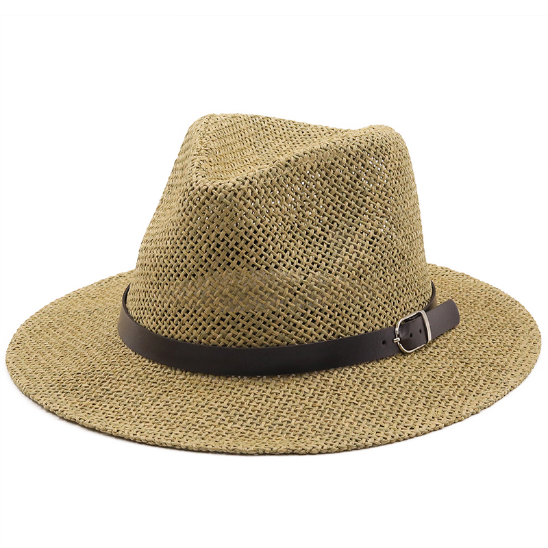 Bucket Hat Straw - Chapeau Panama avec ceinture pour femmes